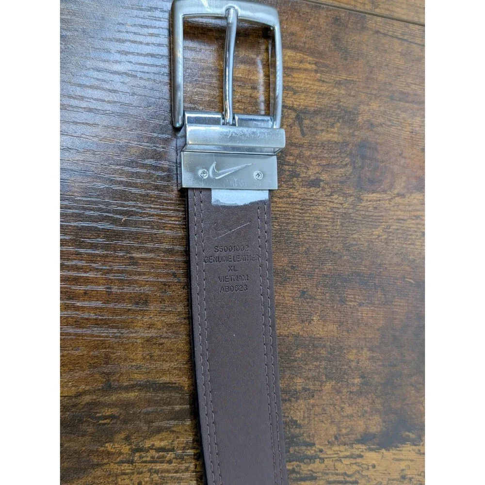 Nike Reversible Textured Synthetic Leather Belt Men’s Black/Brown Golf 51